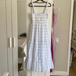 Floral white long dress